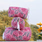 Pink Floral Hand Block Printed Quilted Pouch Set – 100% Cotton Travel & Makeup Organizer Bags