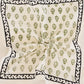 Cotton Bandana with Green Floral Print Border - Bohoblockprinted