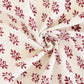 Traditional Indian Cotton Bandana – Maroon Floral Design - Bohoblockprinted