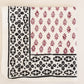 Traditional Indian Cotton Bandana – Maroon Floral Design - Bohoblockprinted
